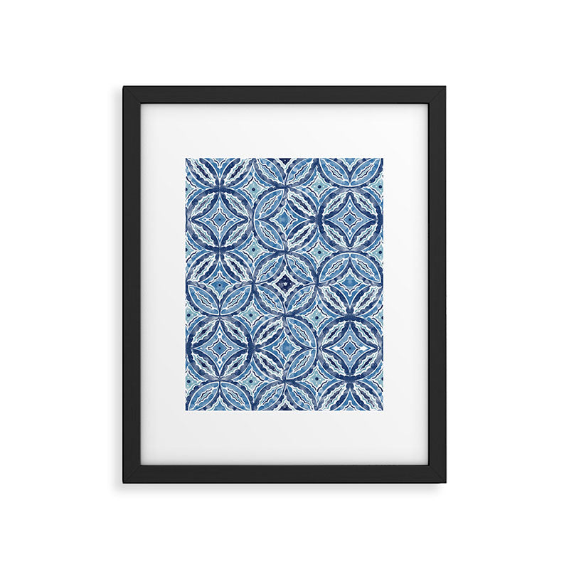 Moroccan Vibes Indigo C Framed Art Print Gallery Image 6