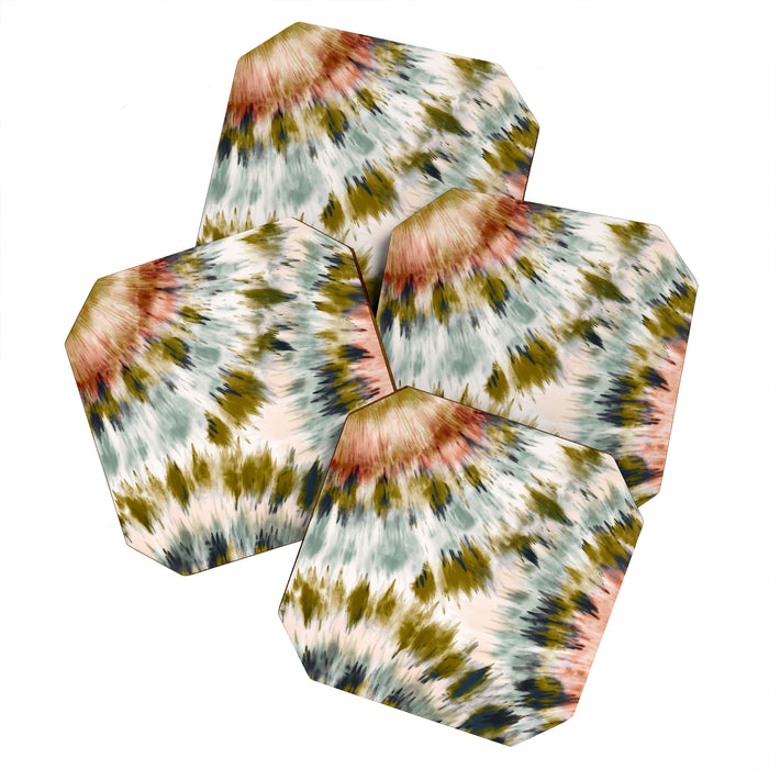Mosaic tie dye 45B Coaster Gallery Image 1