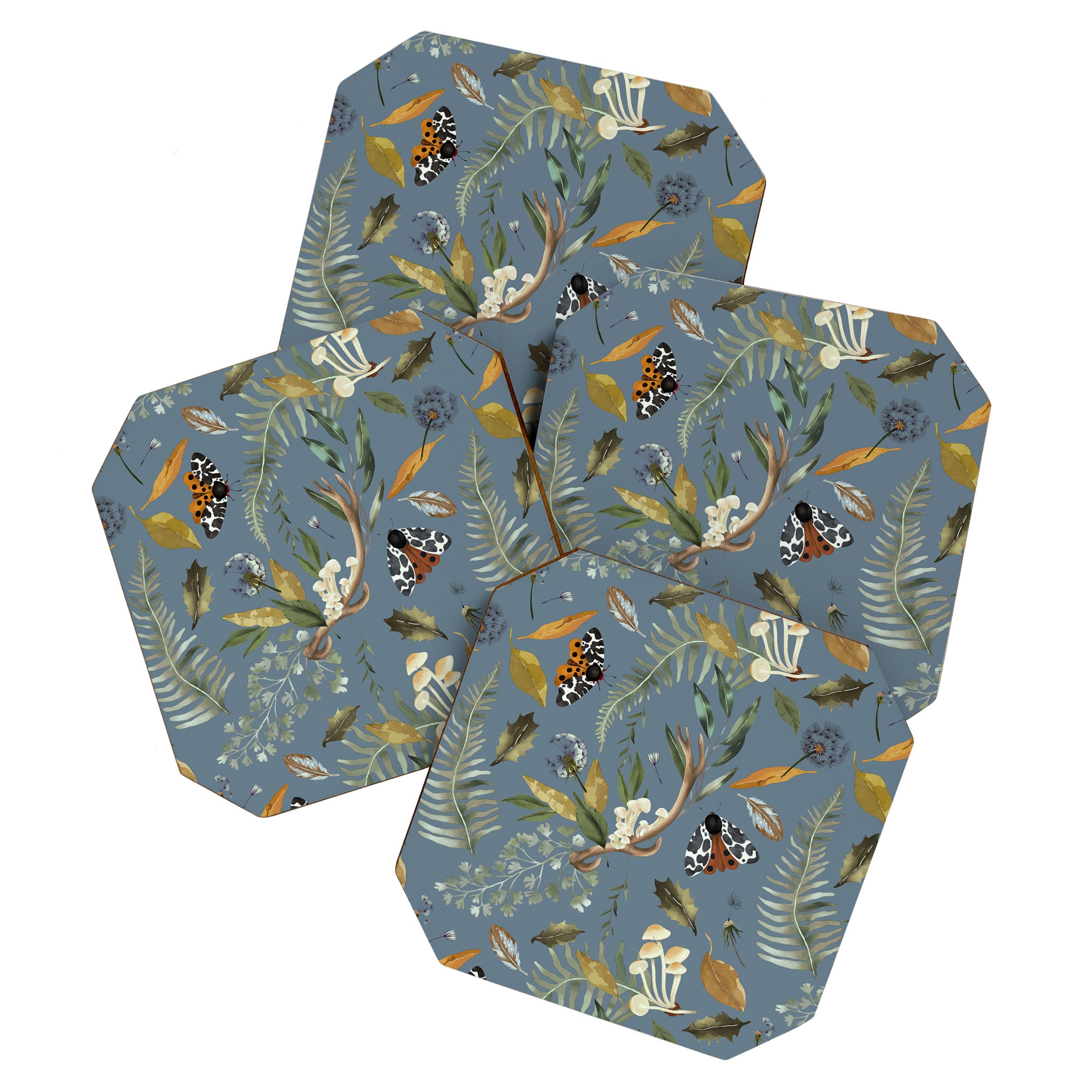 Moths Mystical Woodland B Coaster Gallery Image 1