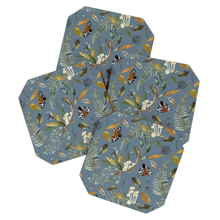 Moths Mystical Woodland B Coaster Gallery Image 1