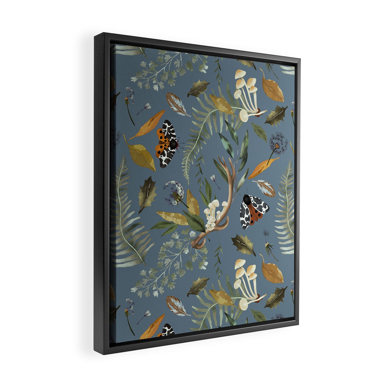 Moths Mystical Woodland B Framed Canvas Print Gallery Image 2