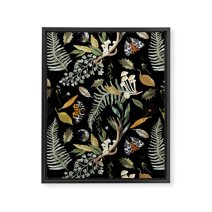Moths Mystical Woodland D Framed Canvas Print Gallery Image 1
