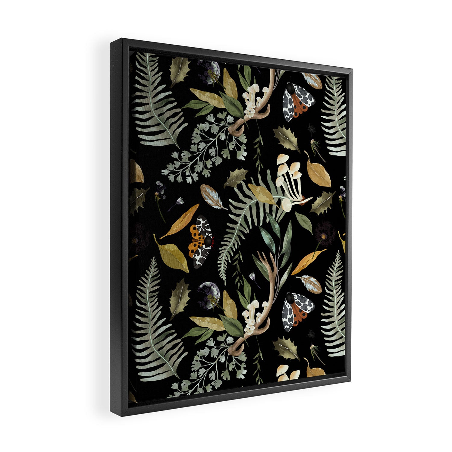 Moths Mystical Woodland D Framed Canvas Print Gallery Image 2