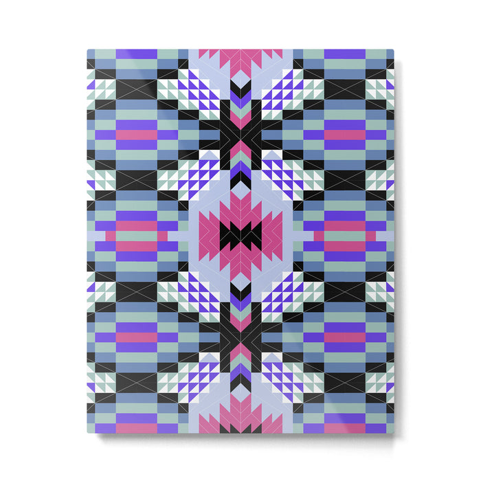MP Tribal geometric A Metal Print Gallery Image 1