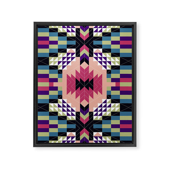 MP Tribal geometric B Framed Canvas Print Gallery Image 1