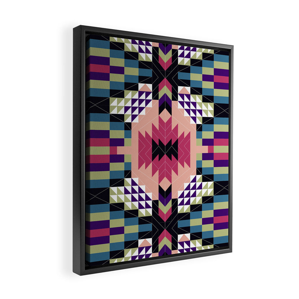 MP Tribal geometric B Framed Canvas Print Gallery Image 2