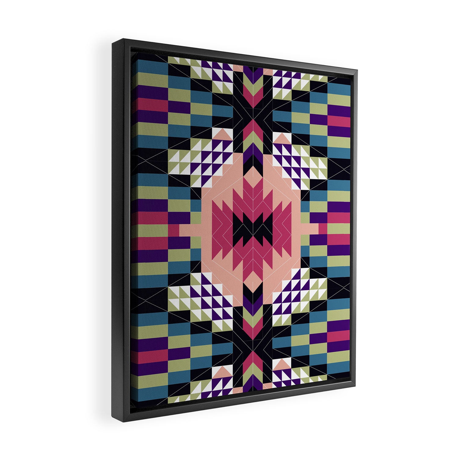MP Tribal geometric B Framed Canvas Print Gallery Image 2