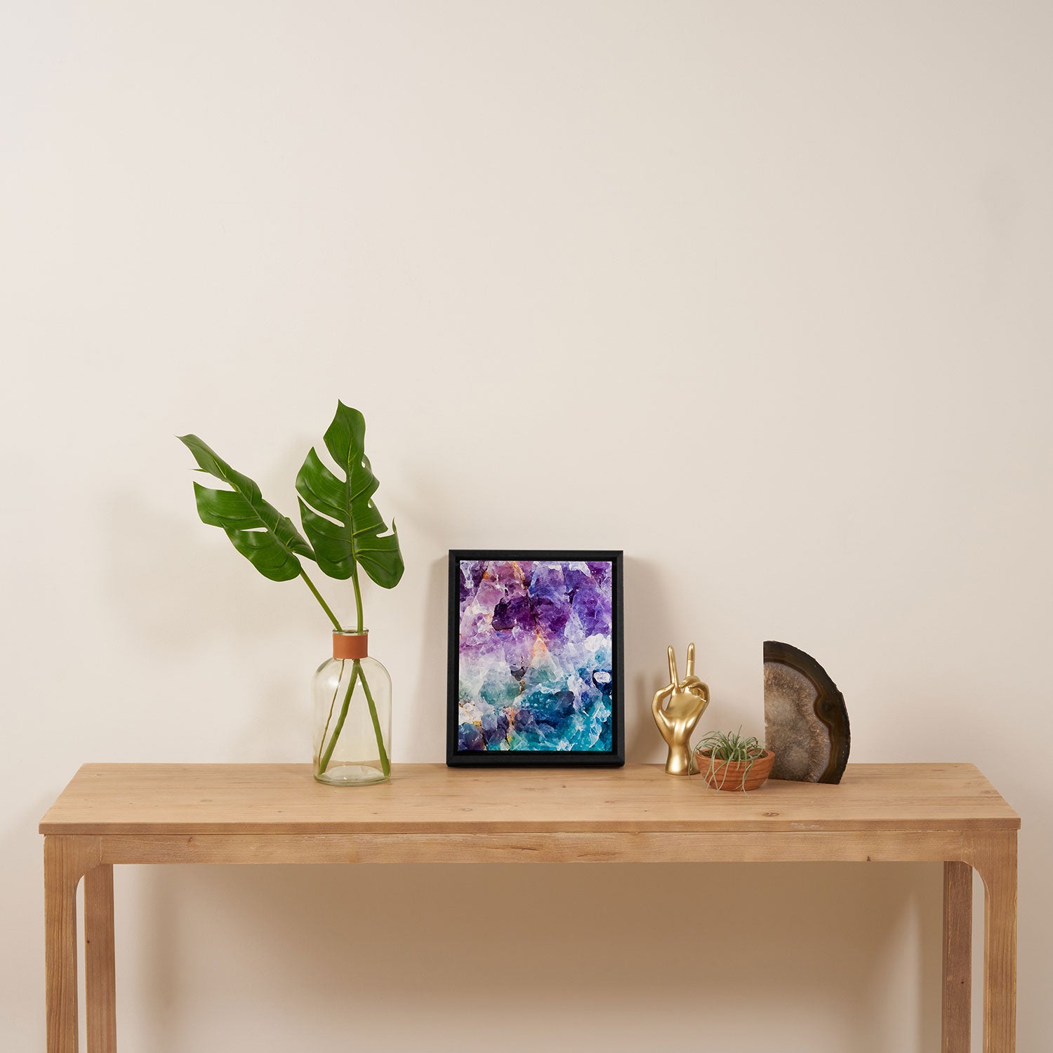 Multicolor quartz texture Framed Canvas Print Gallery Image 4