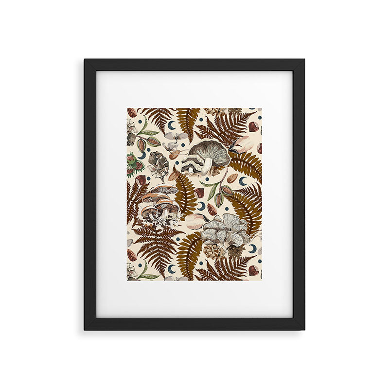 Mushrooms in moon forest A Framed Art Print Gallery Image 6