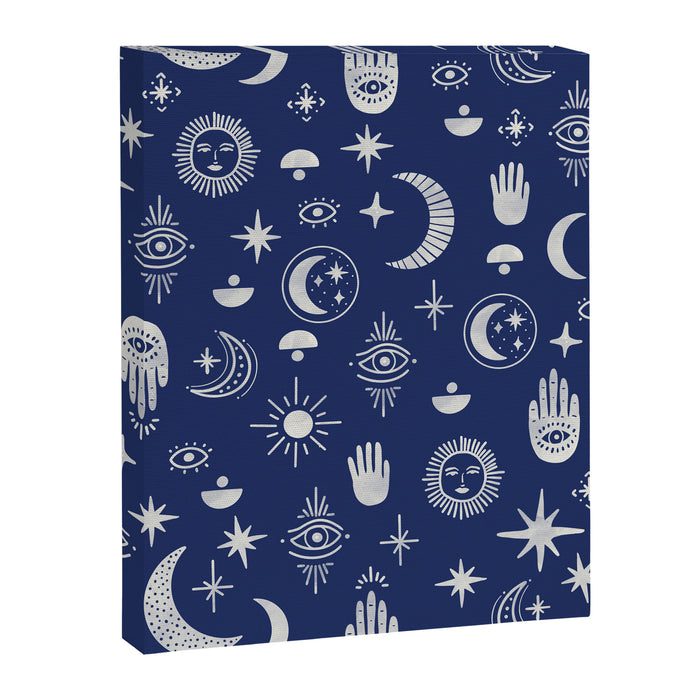 Mystic symbols in the dark sky Canvas Print Gallery Image 1