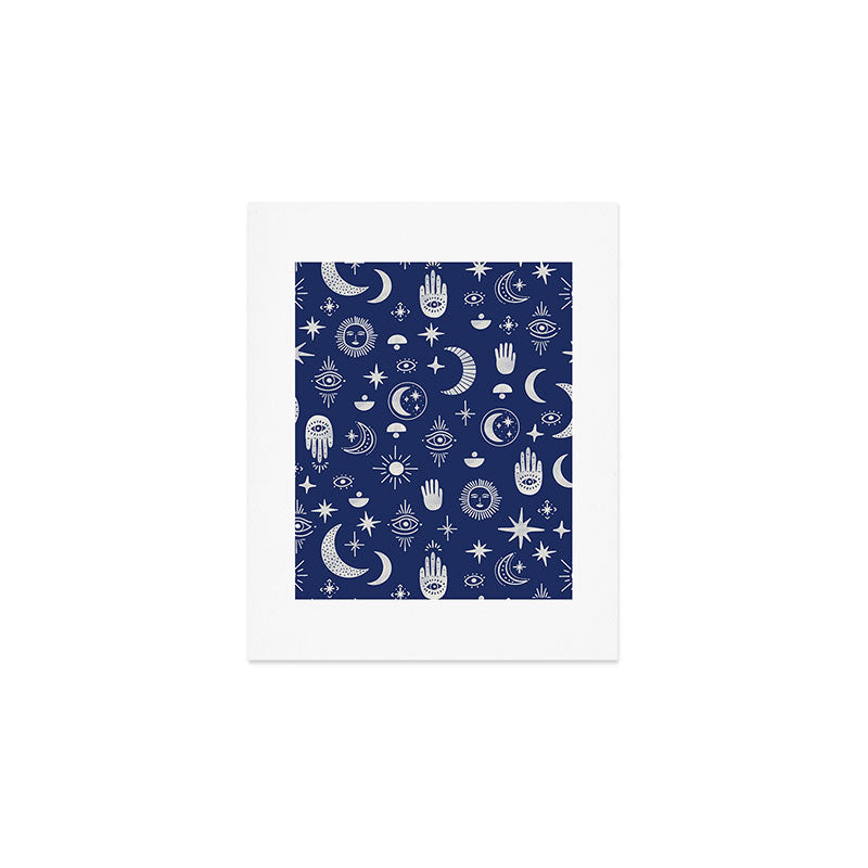 Mystic symbols in the dark sky Art Print Gallery Image 1