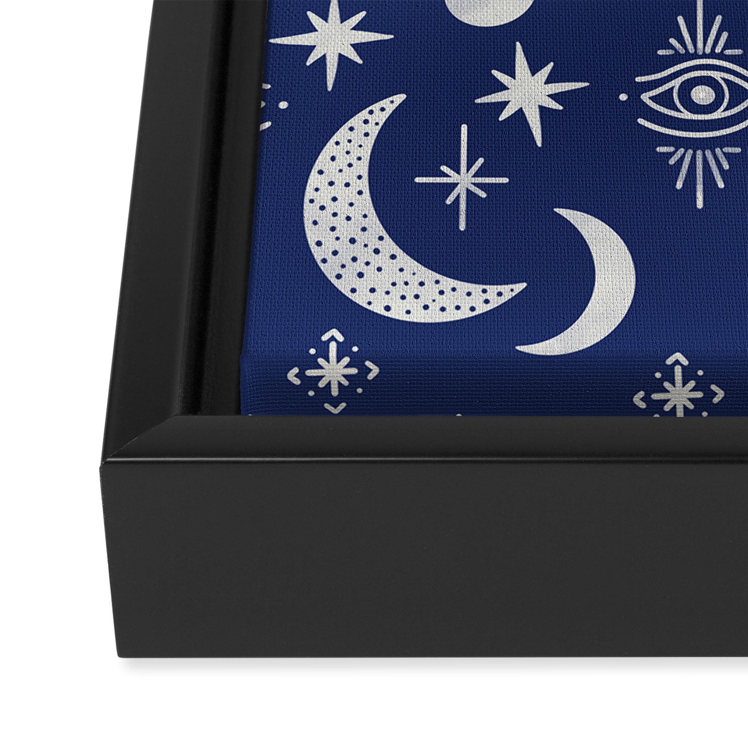 Mystic symbols in the dark sky Framed Canvas Print Gallery Image 3