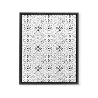 Mystical lunar mosaic BN B Framed Canvas Print Gallery Image 8