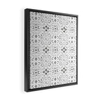 Mystical lunar mosaic BN B Framed Canvas Print Gallery Image 2