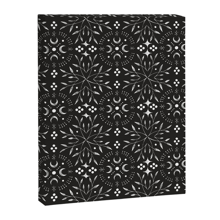 Mystical mosaic lunar phases BN Canvas Print Gallery Image 1