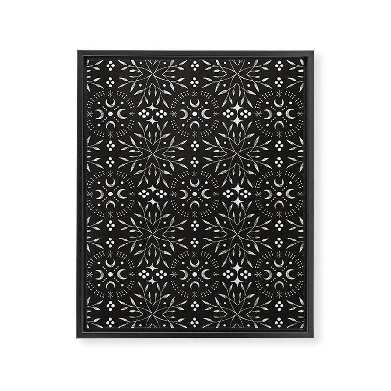 Mystical mosaic lunar phases BN Framed Canvas Print Gallery Image 8