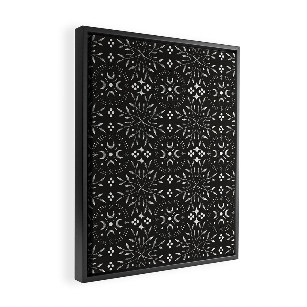 Mystical mosaic lunar phases BN Framed Canvas Print Gallery Image 2