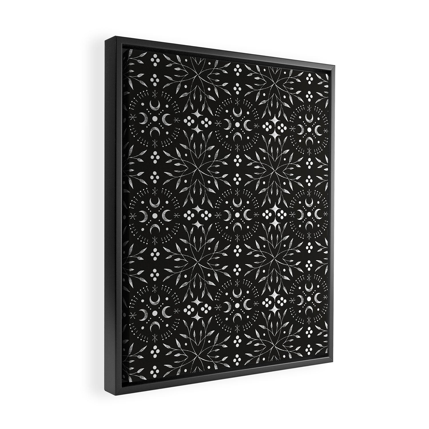 Mystical mosaic lunar phases BN Framed Canvas Print Gallery Image 2