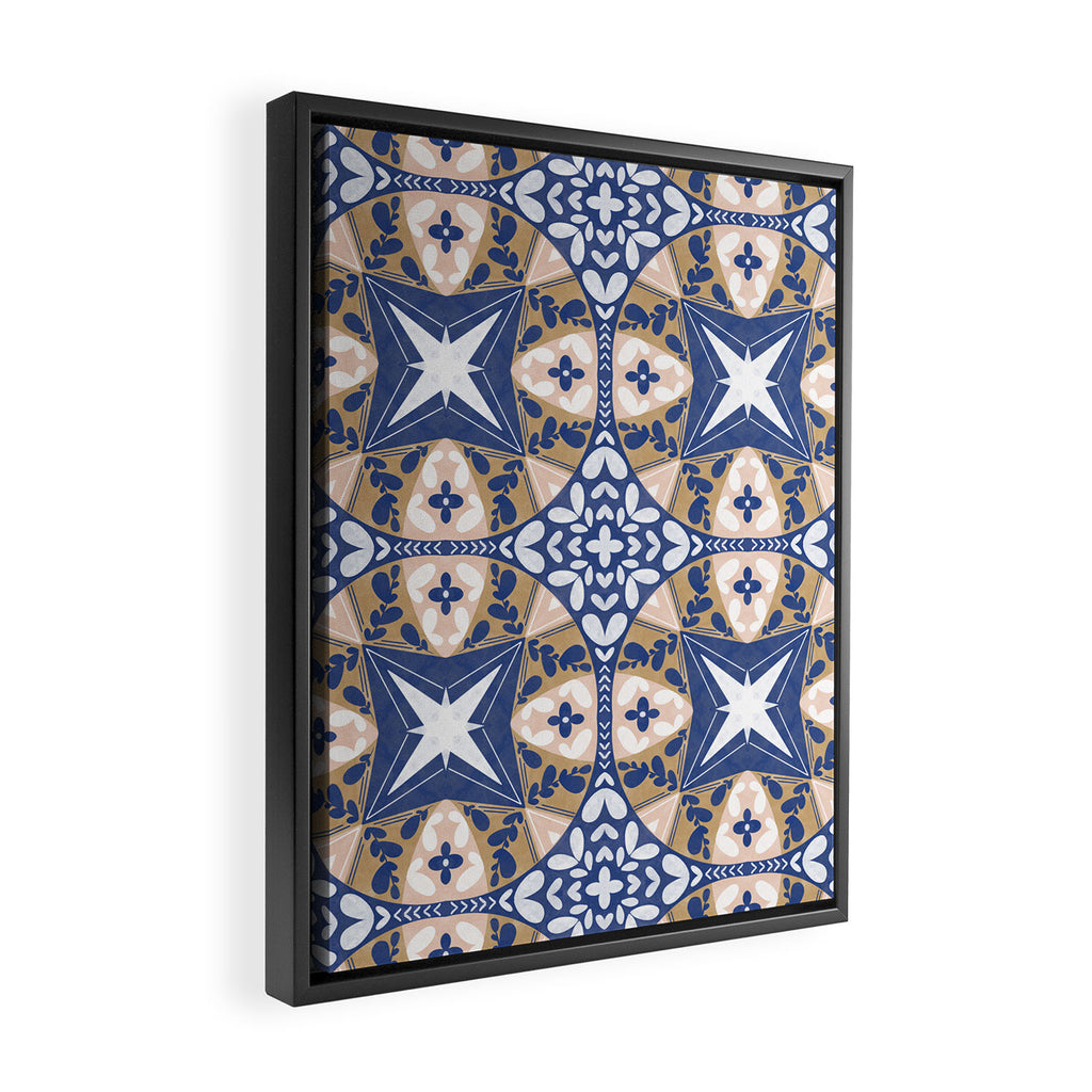 Nature Circular Tiles PB Framed Canvas Print Gallery Image 2
