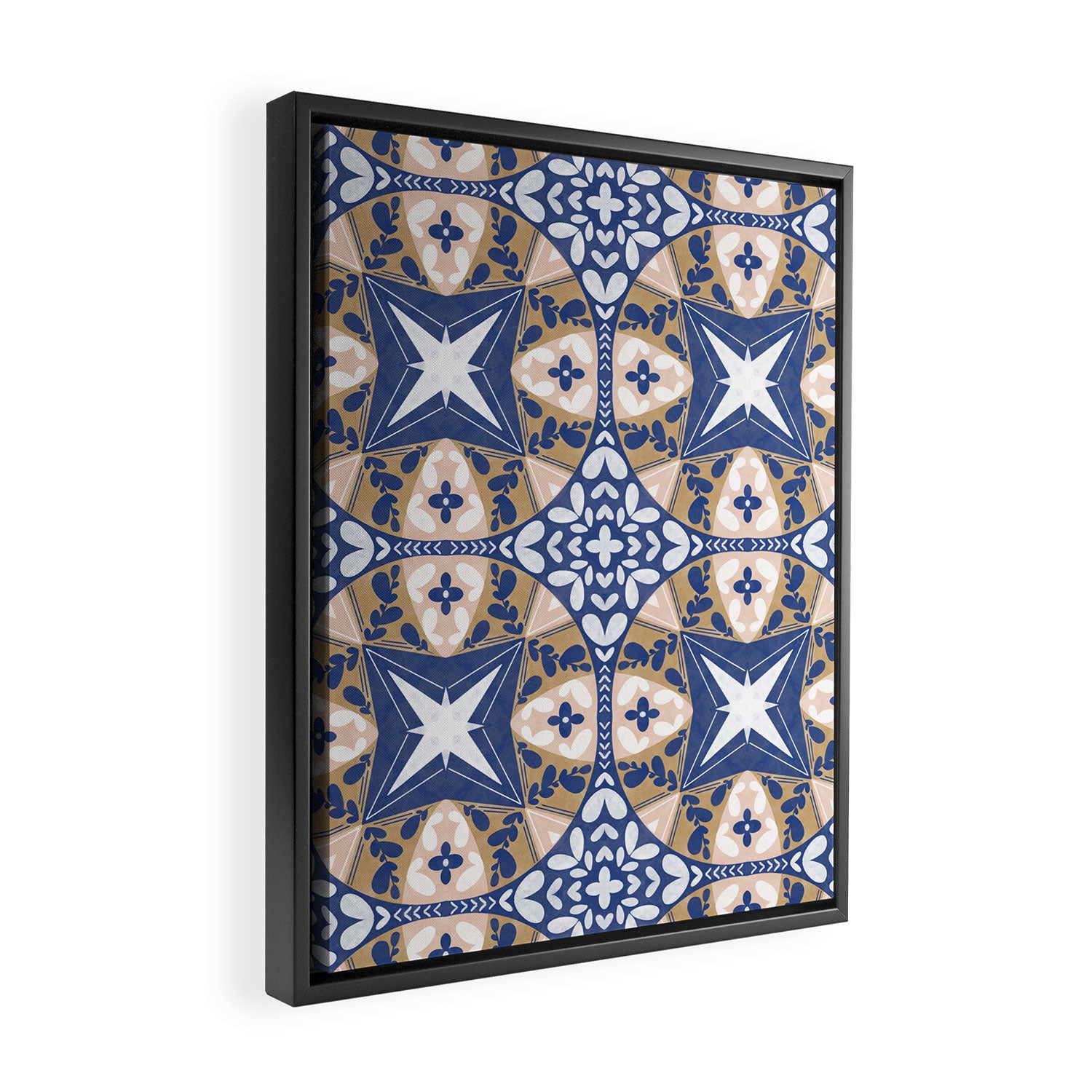 Nature Circular Tiles PB Framed Canvas Print Gallery Image 2