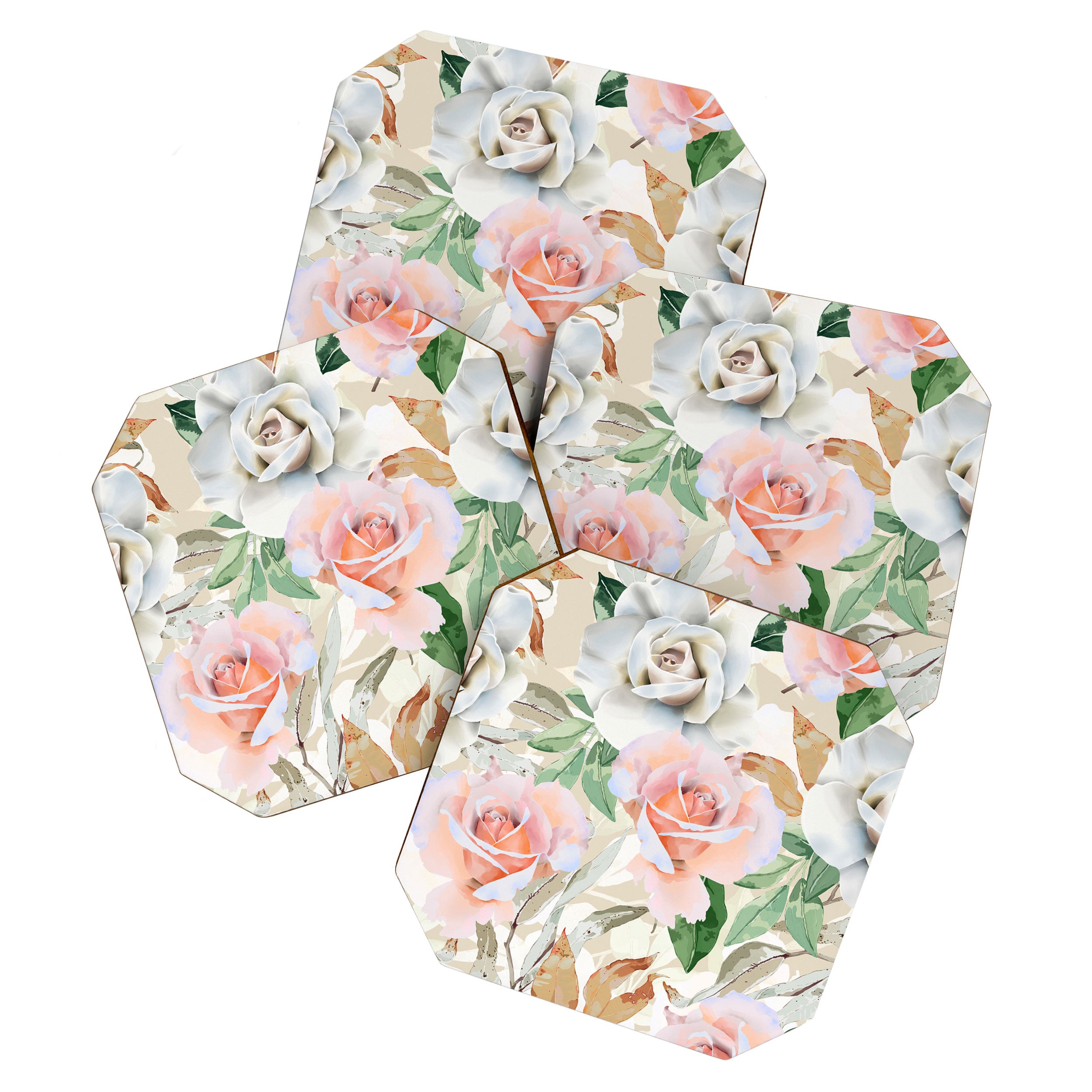 Nice flowered lush garden 4 Coaster Gallery Image 1