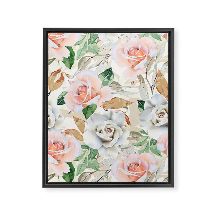 Nice flowered lush garden 4 Framed Canvas Print Gallery Image 1