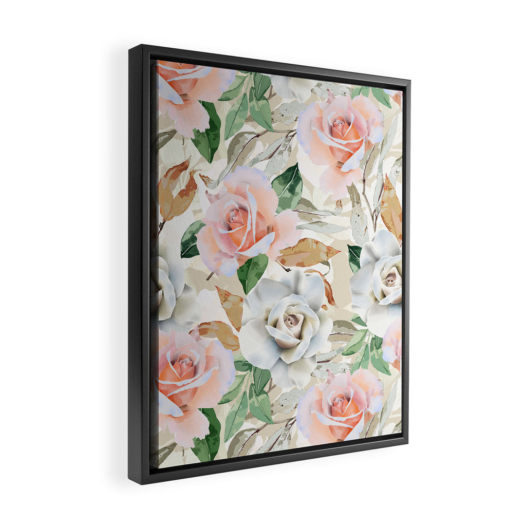 Nice flowered lush garden 4 Framed Canvas Print Gallery Image 2