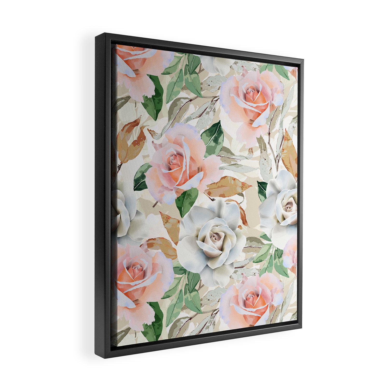 Nice flowered lush garden 4 Framed Canvas Print Gallery Image 2