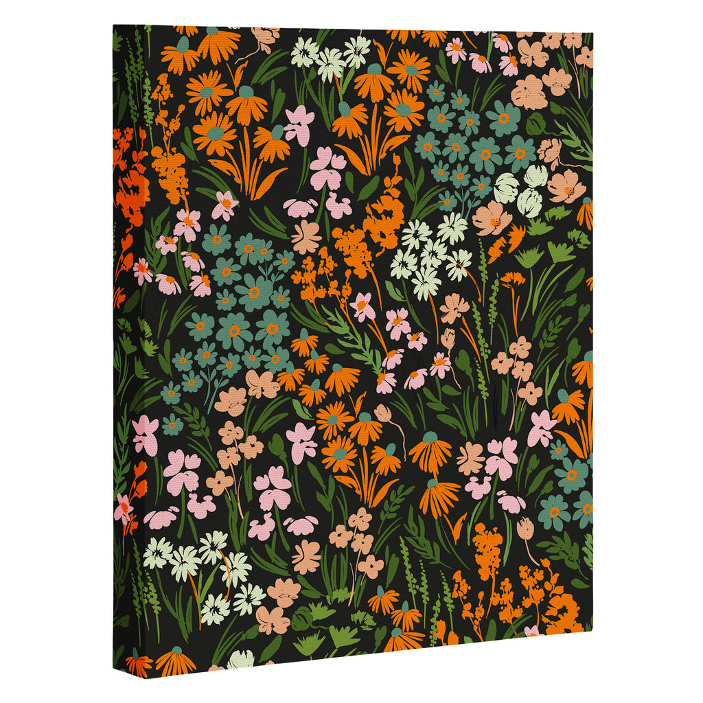 Night in the flowered meadow Canvas Print Gallery Image 3