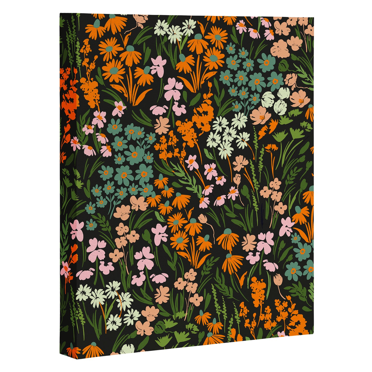 Night in the flowered meadow Canvas Print Gallery Image 3
