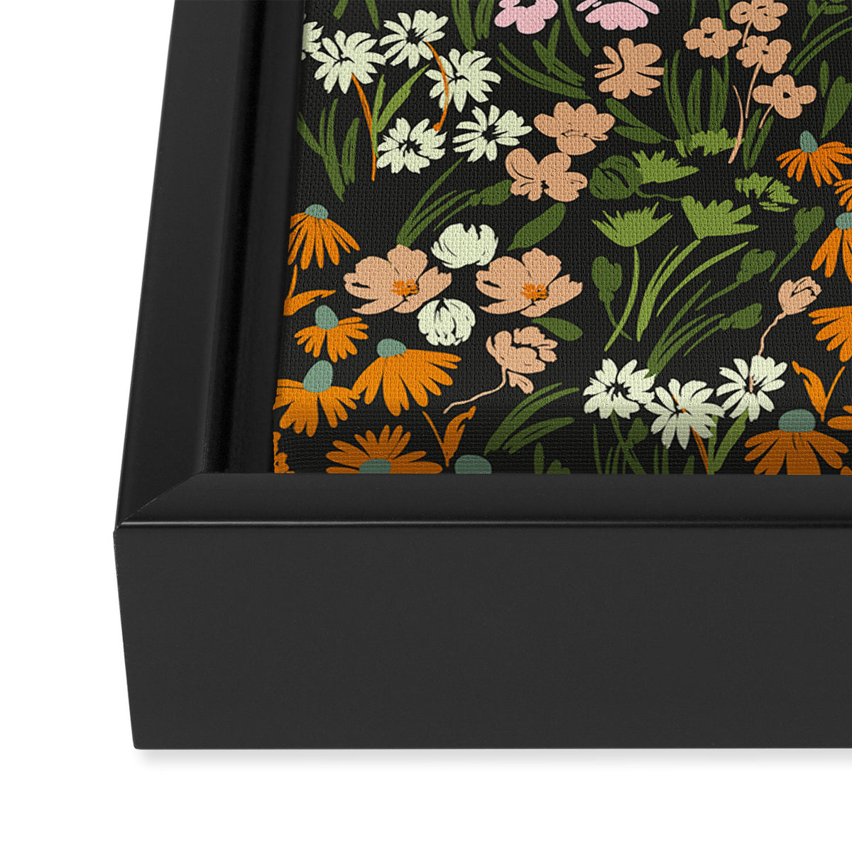 Night in the flowered meadow Framed Canvas Print Gallery Image 3