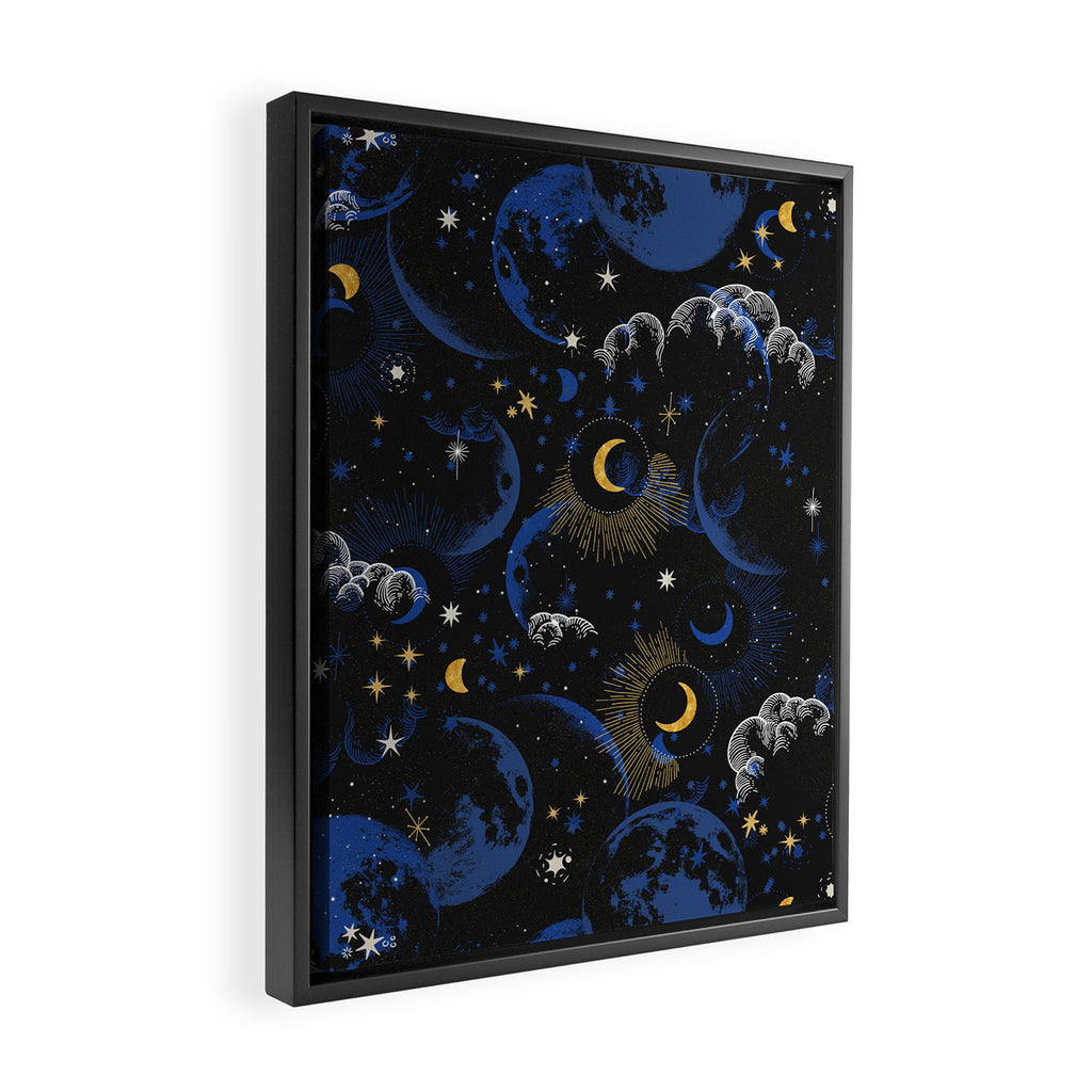 Night sky of stars abstract D Framed Canvas Print Gallery Image 2