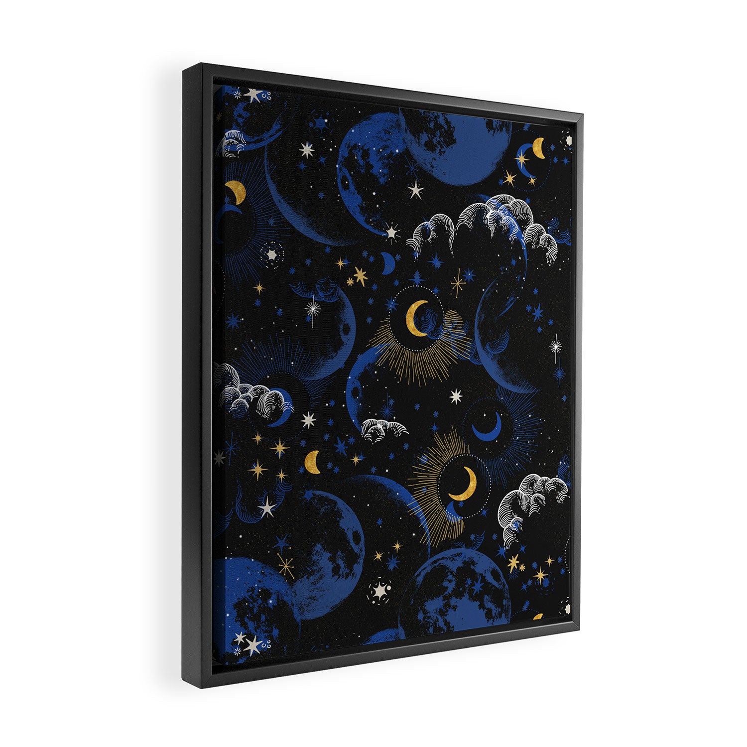 Night sky of stars abstract D Framed Canvas Print Gallery Image 2