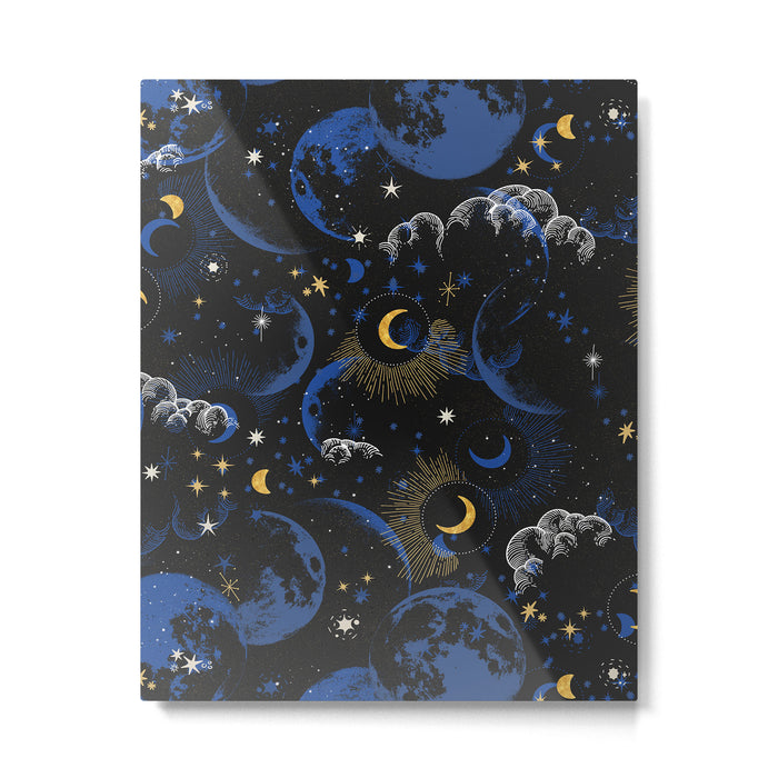 Night sky of stars abstract D Metal Print Gallery Image 1