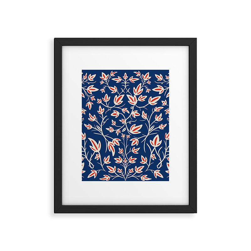 Noa blue Framed Art Print Gallery Image 6