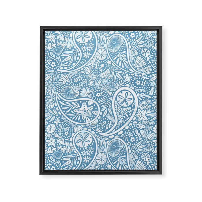 Oceanic Paisley Charm Framed Canvas Print Gallery Image 1