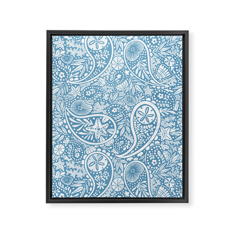 Oceanic Paisley Charm Framed Canvas Print Gallery Image 8