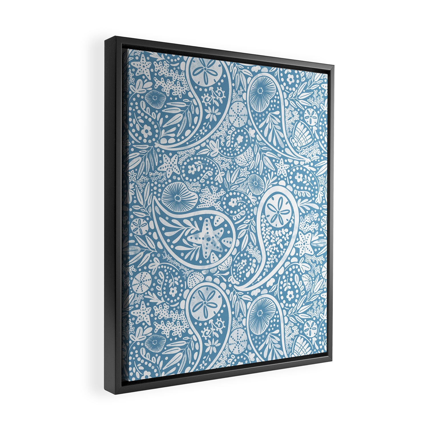 Oceanic Paisley Charm Framed Canvas Print Gallery Image 2