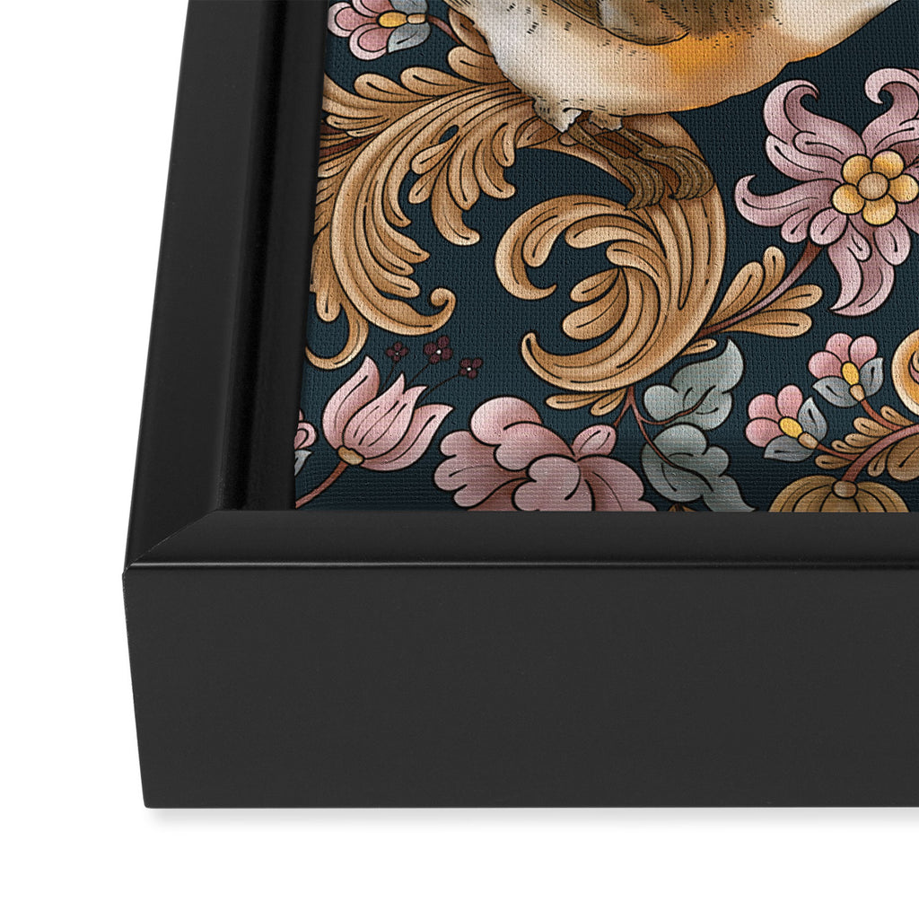 Ornate Bird Garden Framed Canvas Print Gallery Image 3