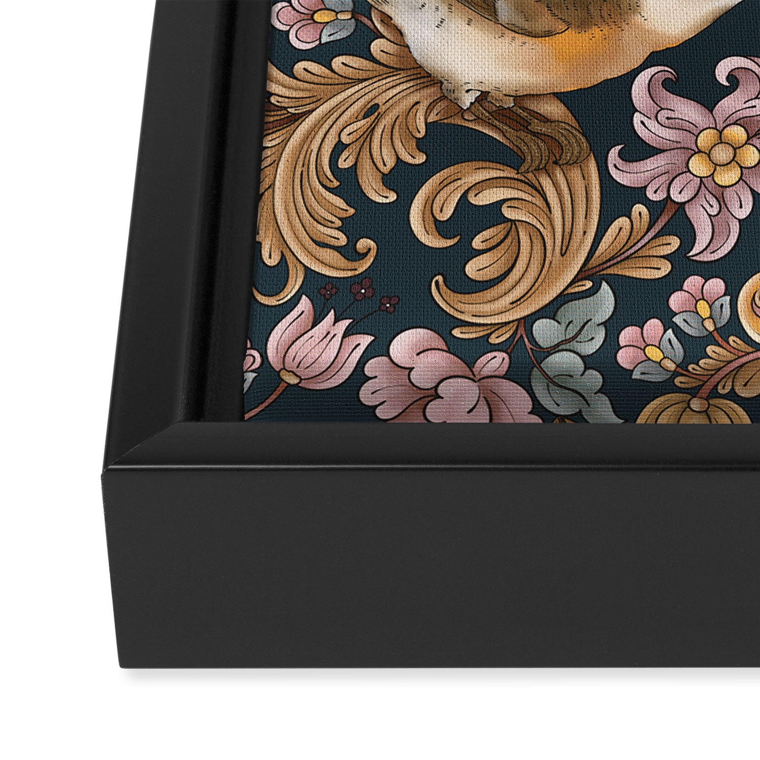 Ornate Bird Garden Framed Canvas Print Gallery Image 3