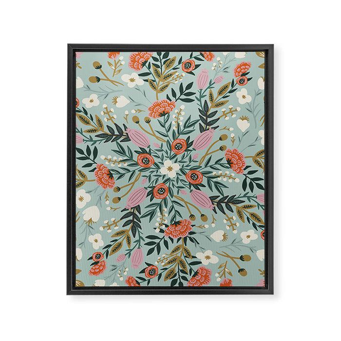 Painting blooming in circles Framed Canvas Print Gallery Image 1