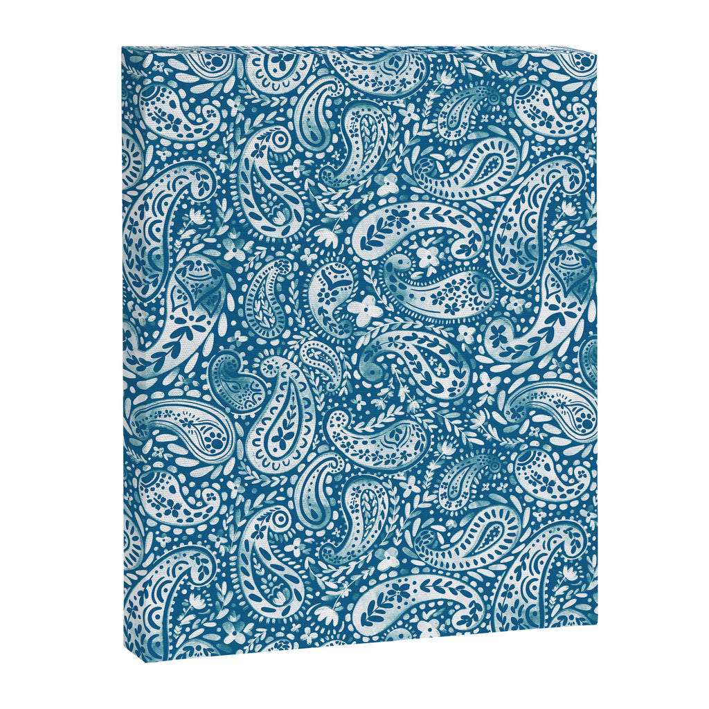 Paisley Indigo Nature Swirls Canvas Print Gallery Image 8