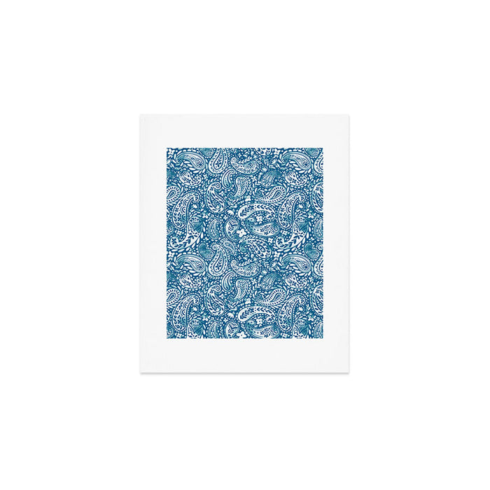 Paisley Indigo Nature Swirls Art Print Gallery Image 1