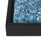 Paisley Indigo Nature Swirls Framed Canvas Print Gallery Image 3