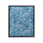 Paisley Indigo Nature Swirls Framed Canvas Print Gallery Image 8