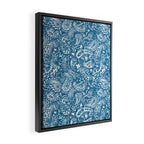 Paisley Indigo Nature Swirls Framed Canvas Print Gallery Image 2