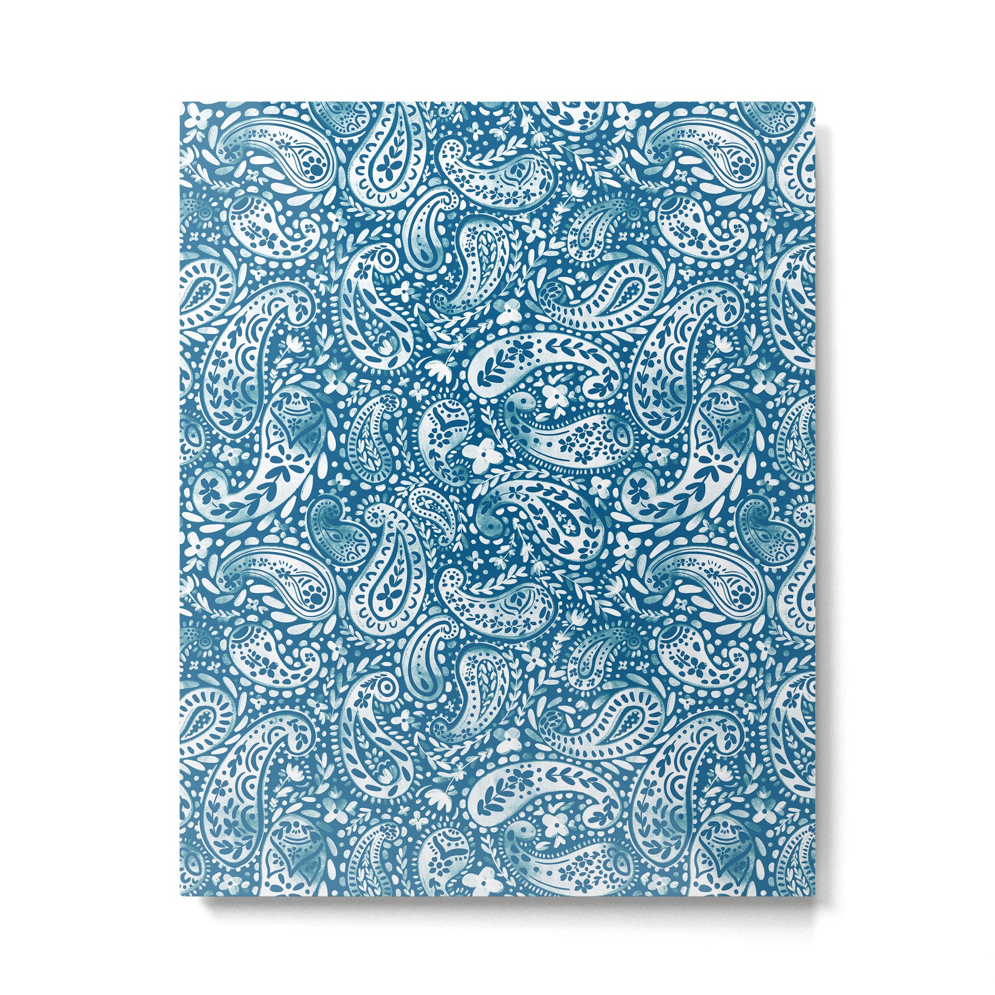 Paisley Indigo Nature Swirls Metal Print Gallery Image 6