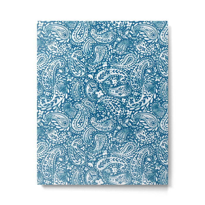 Paisley Indigo Nature Swirls Metal Print Gallery Image 1