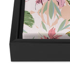 Pastel pink tropical bloom A Framed Canvas Print Gallery Image 3