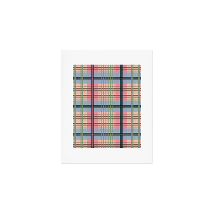 Pastel Tartan Delight Art Print Gallery Image 1